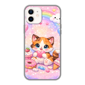 Силиконовый чехол на Iphone 12 с принтом для девочек Силиконовый чехол на Iphone 12 с принтом для девочек