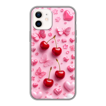 Силиконовый чехол на Iphone 12 с принтом для девочек Силиконовый чехол на Iphone 12 с принтом для девочек