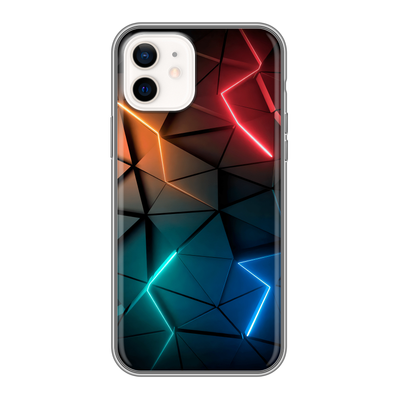 Силиконовый чехол на Iphone 12 с принтом Абстракция неон Силиконовый чехол на Iphone 12 с принтом Абстракция неон