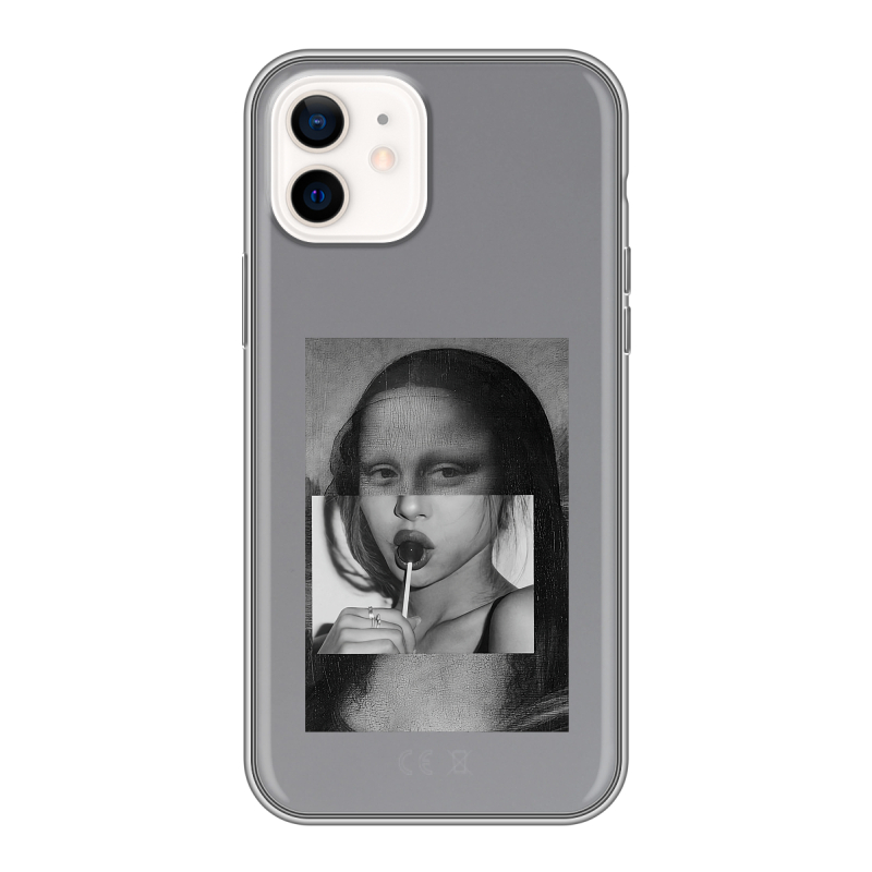 Силиконовый чехол на Iphone 12 с принтом Мона Лиза Силиконовый чехол на Iphone 12 с принтом Мона Лиза