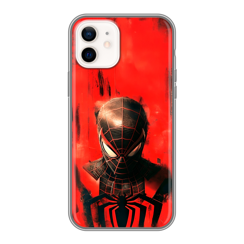 Силиконовый чехол на Iphone 12 с принтом человек паук spiderman Силиконовый чехол на Iphone 12 с принтом человек паук spiderman