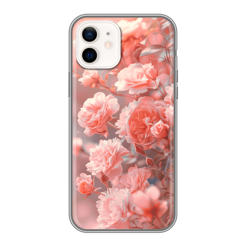 Силиконовый чехол на Iphone 12 с принтом Розы цветы Силиконовый чехол на Iphone 12 с принтом Розы цветы