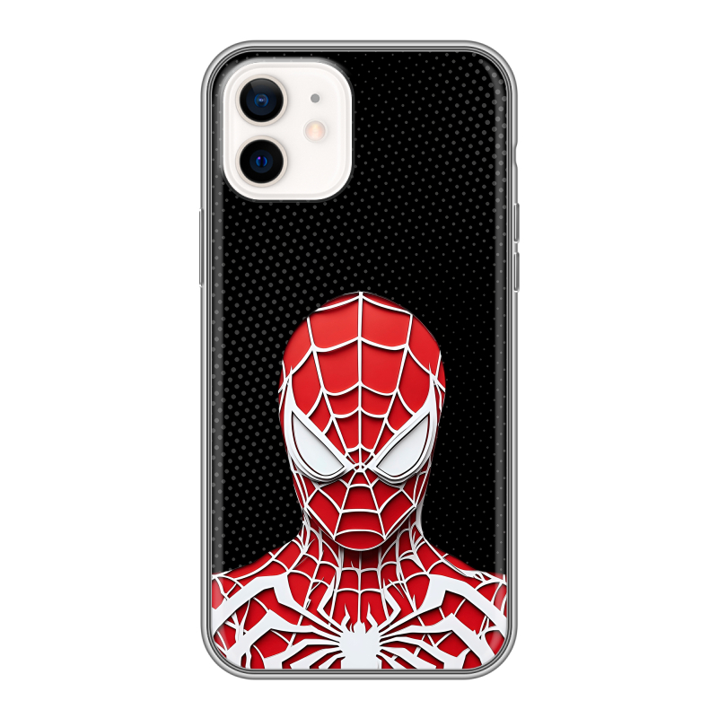 Силиконовый чехол на Iphone 12 с принтом человек паук spiderman Силиконовый чехол на Iphone 12 с принтом человек паук spiderman