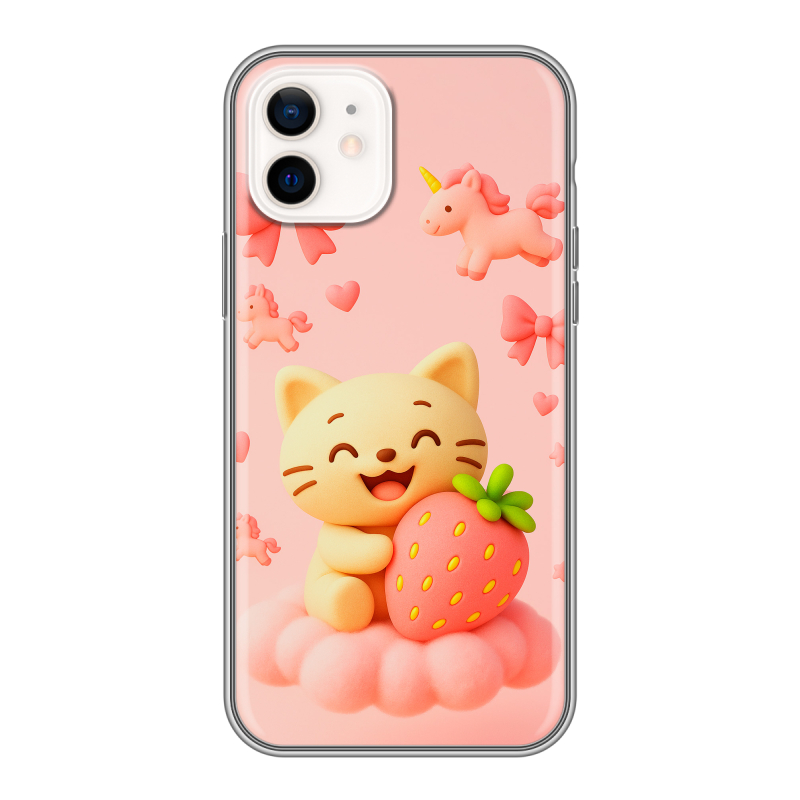 Силиконовый чехол на Iphone 12 с принтом для девочек Силиконовый чехол на Iphone 12 с принтом для девочек
