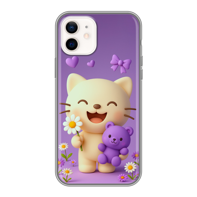 Силиконовый чехол на Iphone 12 с принтом для девочек Силиконовый чехол на Iphone 12 с принтом для девочек