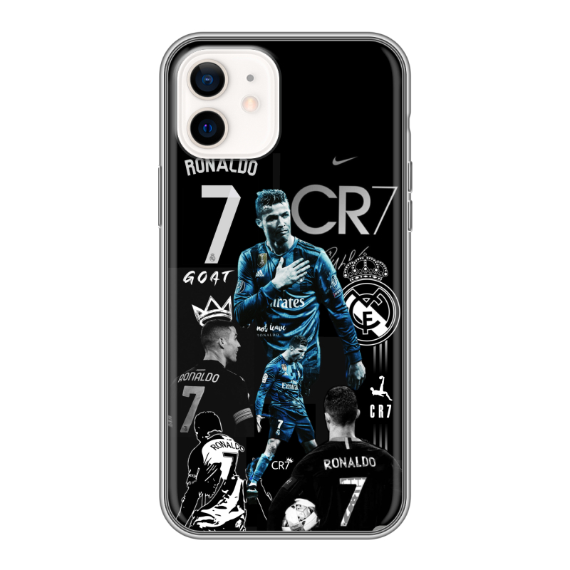 Силиконовый чехол на Iphone 12 с принтом Реал Роналдо Силиконовый чехол на Iphone 12 с принтом Реал Роналдо