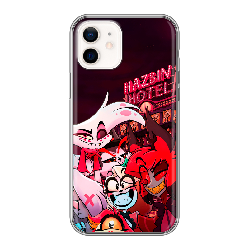 Силиконовый чехол на Iphone 12 с принтом Hazbin Hotel Отель Хазбин Силиконовый чехол на Iphone 12 с принтом Hazbin Hotel Отель Хазбин