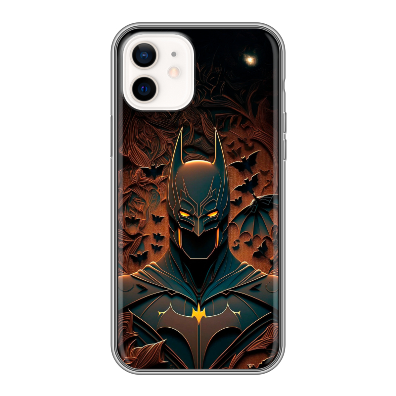 Силиконовый чехол на Iphone 12 с принтом Batman Бэтмен Силиконовый чехол на Iphone 12 с принтом Batman Бэтмен