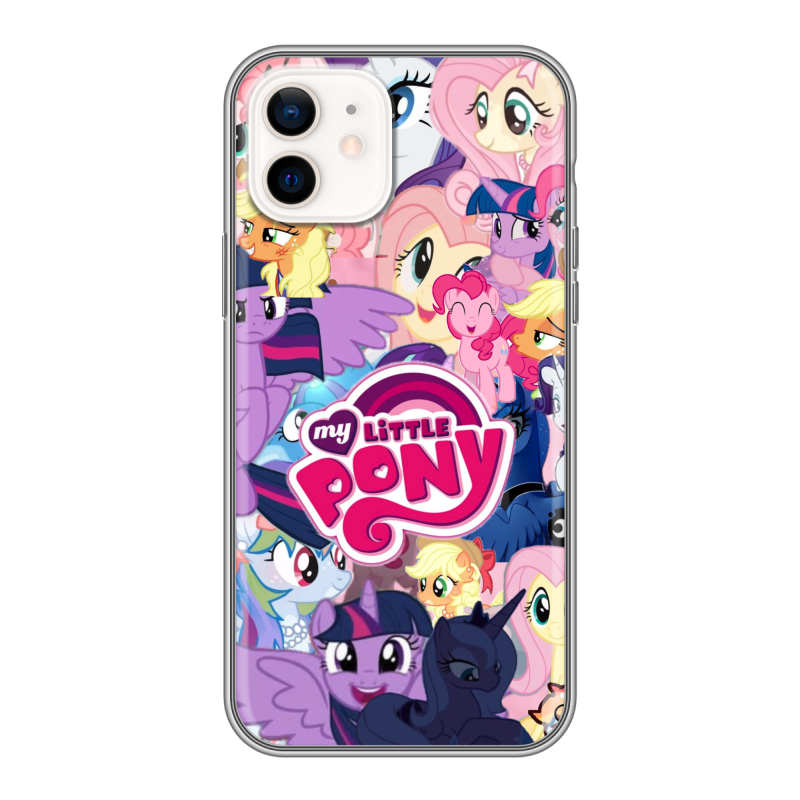Силиконовый чехол на Iphone 12 с принтом My little pony Дружба чудо Силиконовый чехол на Iphone 12 с принтом My little pony Дружба чудо