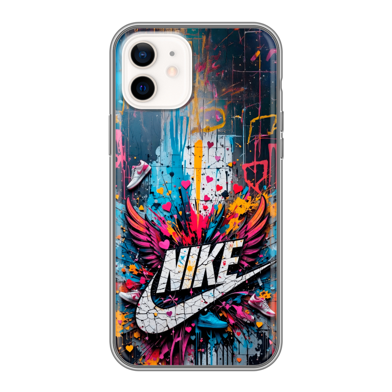 Силиконовый чехол на Iphone 12 с принтом Nike Найк Силиконовый чехол на Iphone 12 с принтом Nike Найк