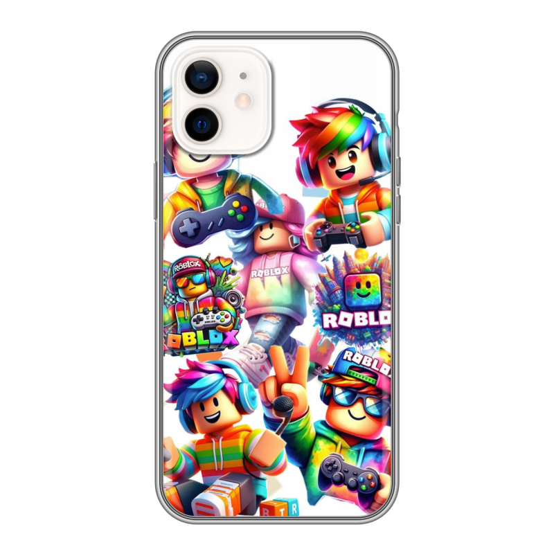 Силиконовый чехол на Iphone 12 с принтом Roblox Роблокс Силиконовый чехол на Iphone 12 с принтом Roblox Роблокс