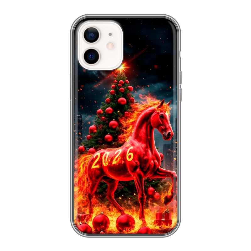 Силиконовый чехол на Iphone 12 с принтом Новый год Силиконовый чехол на Iphone 12 с принтом Новый год