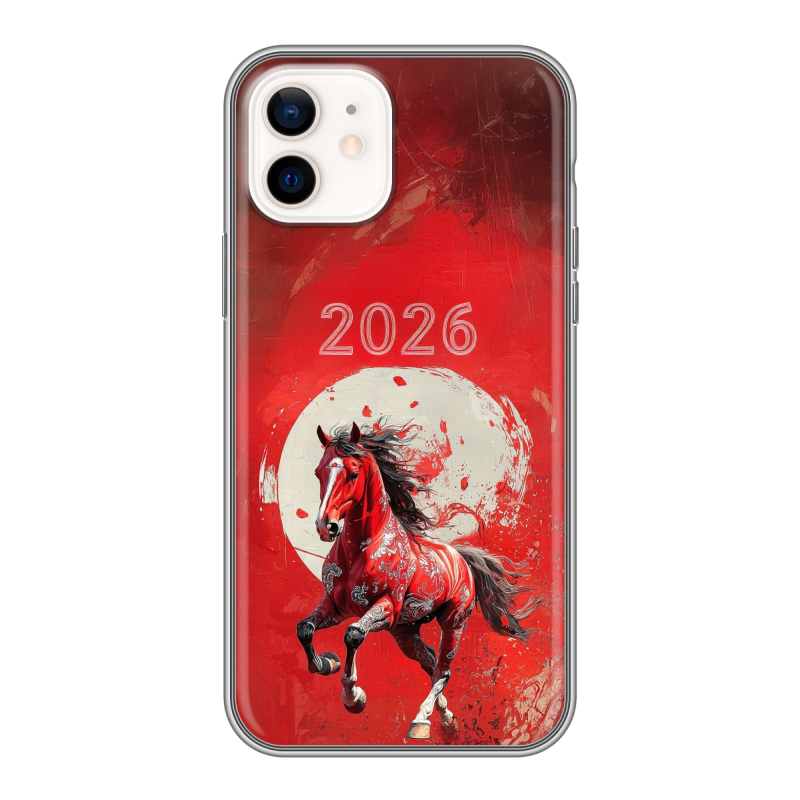 Силиконовый чехол на Iphone 12 с принтом Новый год Силиконовый чехол на Iphone 12 с принтом Новый год