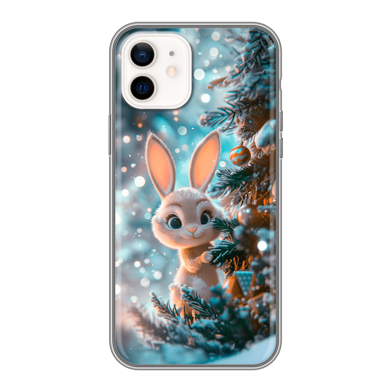 Силиконовый чехол на Iphone 12 с принтом Новый год Силиконовый чехол на Iphone 12 с принтом Новый год