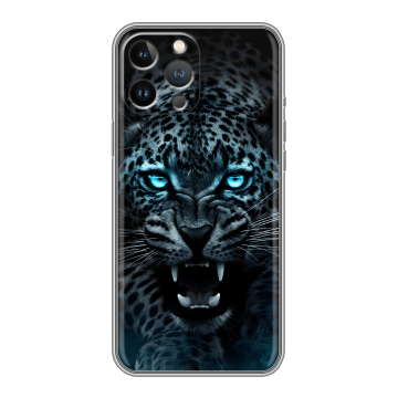 Силиконовый чехол на Iphone 12 Pro Max с принтом Темный леопард Силиконовый чехол на Iphone 12 Pro Max с принтом Темный леопард