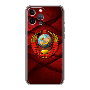 Силиконовый чехол на Iphone 12 Pro Max с принтом Герб СССР Силиконовый чехол на Iphone 12 Pro Max с принтом Герб СССР