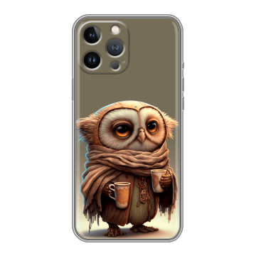 Силиконовый чехол на Iphone 12 Pro Max с принтом Сова Силиконовый чехол на Iphone 12 Pro Max с принтом Сова