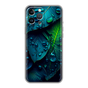 Силиконовый чехол на Iphone 12 Pro Max с принтом Листья Силиконовый чехол на Iphone 12 Pro Max с принтом Листья