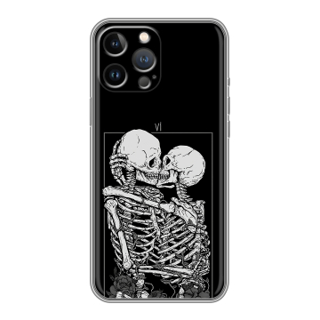 Силиконовый чехол на Iphone 12 Pro Max с принтом Поцелуй скелетов Силиконовый чехол на Iphone 12 Pro Max с принтом Поцелуй скелетов