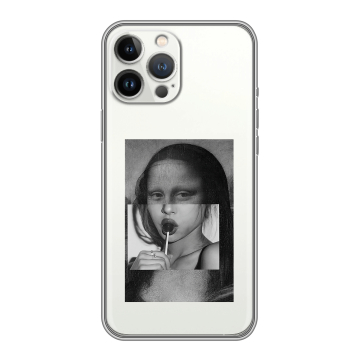 Силиконовый чехол на Iphone 12 Pro Max с принтом Мона Лиза Силиконовый чехол на Iphone 12 Pro Max с принтом Мона Лиза