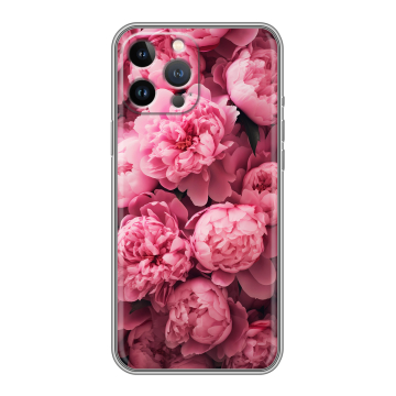 Силиконовый чехол на Iphone 12 Pro Max с принтом цветы пионы Силиконовый чехол на Iphone 12 Pro Max с принтом цветы пионы