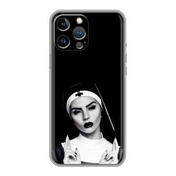 Силиконовый чехол на Iphone 12 Pro Max с принтом монашка Силиконовый чехол на Iphone 12 Pro Max с принтом монашка