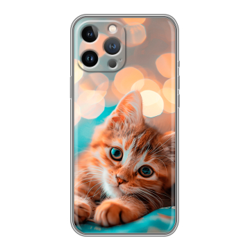 Силиконовый чехол на Iphone 12 Pro Max с принтом котик Силиконовый чехол на Iphone 12 Pro Max с принтом котик