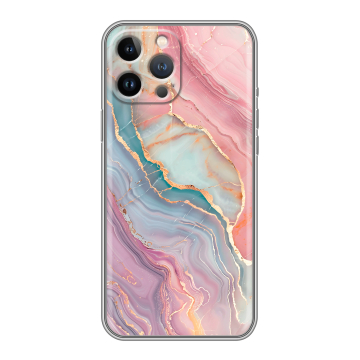 Силиконовый чехол на Iphone 12 Pro Max с принтом розовый мрамор Силиконовый чехол на Iphone 12 Pro Max с принтом розовый мрамор