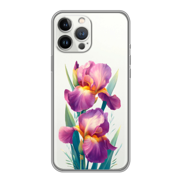 Силиконовый чехол на Iphone 12 Pro Max с принтом Цветы орхидеи