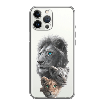 Силиконовый чехол на Iphone 12 Pro Max с принтом Львы