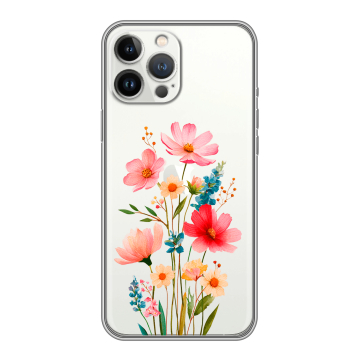 Силиконовый чехол на Iphone 12 Pro Max с принтом Цветы