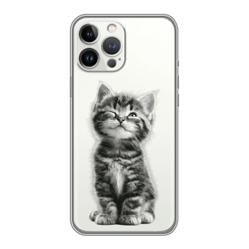 Силиконовый чехол на Iphone 12 Pro Max с принтом Котенок Силиконовый чехол на Iphone 12 Pro Max с принтом Котенок