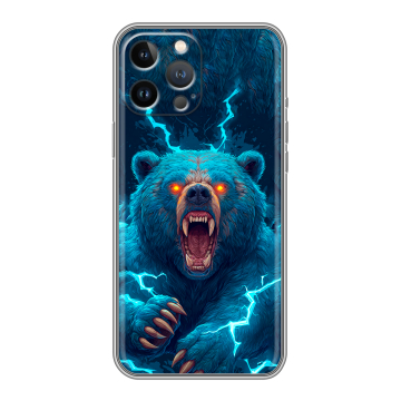 Силиконовый чехол на Iphone 12 Pro Max с принтом Медведь
