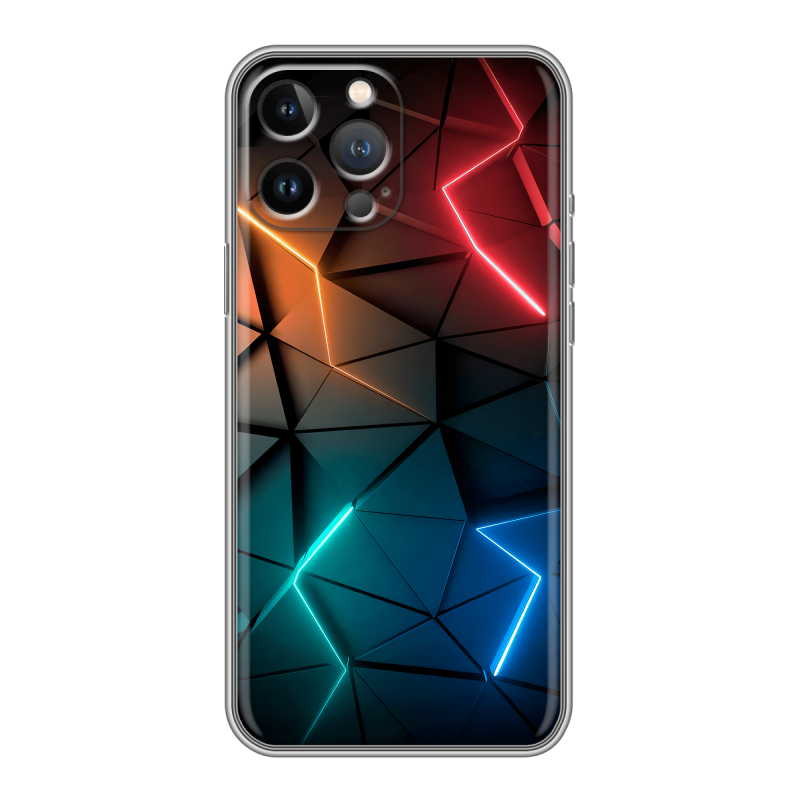 Силиконовый чехол на Iphone 12 Pro Max с принтом Абстракция неон Силиконовый чехол на Iphone 12 Pro Max с принтом Абстракция неон