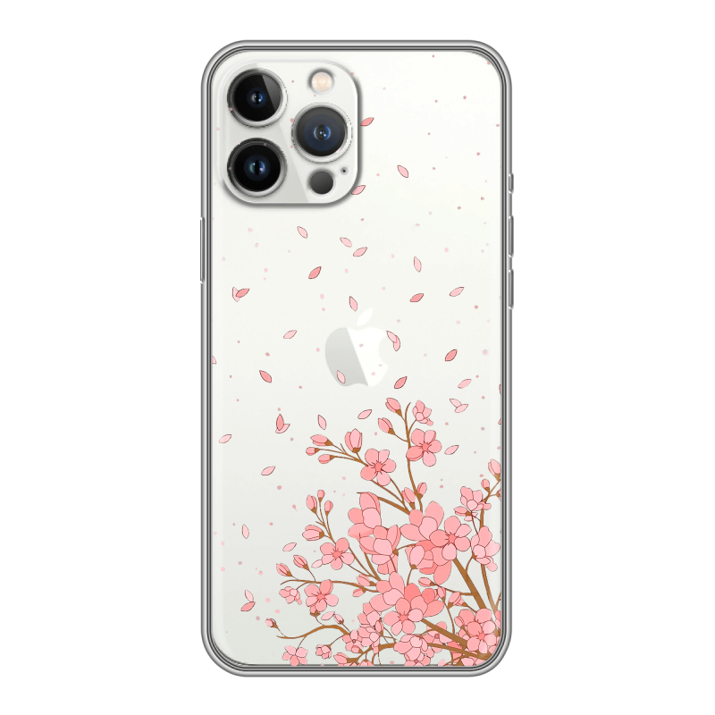 Силиконовый чехол на Iphone 12 Pro Max с принтом Ветка сакуры Силиконовый чехол на Iphone 12 Pro Max с принтом Ветка сакуры