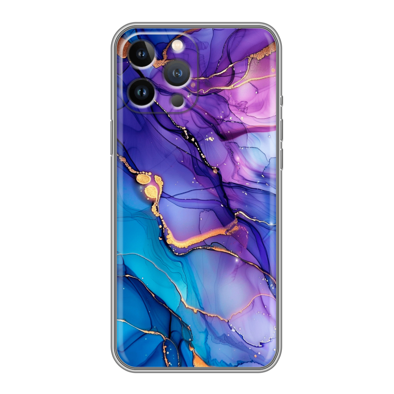 Силиконовый чехол на Iphone 12 Pro Max с принтом синий мрамор Силиконовый чехол на Iphone 12 Pro Max с принтом синий мрамор