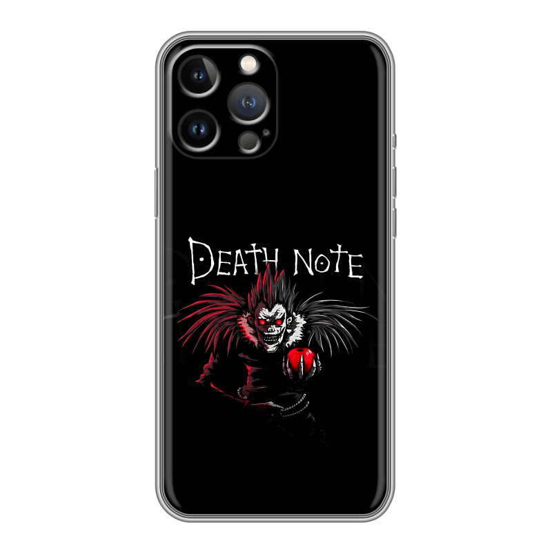 Силиконовый противоударный чехол на Iphone 12 Pro Max с принтом Death note Тетрадь смерти Силиконовый противоударный чехол на Iphone 12 Pro Max с принтом Death note Тетрадь смерти