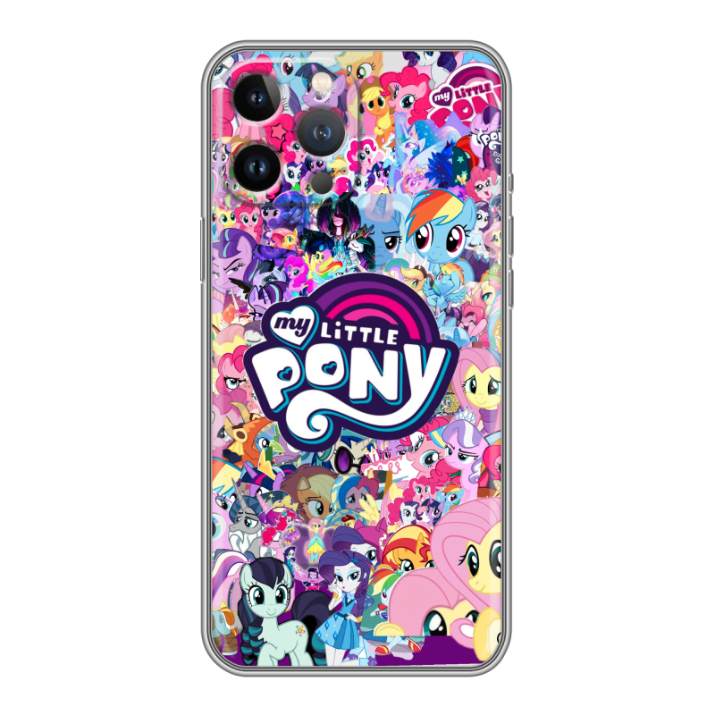 Силиконовый чехол на Iphone 12 Pro Max с принтом My little pony Дружба чудо Силиконовый чехол на Iphone 12 Pro Max с принтом My little pony Дружба чудо