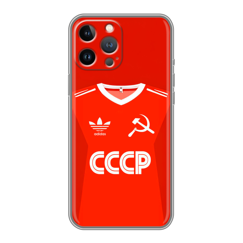 Силиконовый противоударный чехол на Iphone 12 Pro Max с принтом Флаг Герб СССР Силиконовый противоударный чехол на Iphone 12 Pro Max с принтом Флаг Герб СССР