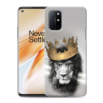Силиконовый чехол на OnePlus 8T с принтом Лев с короной Силиконовый чехол на OnePlus 8T с принтом Лев с короной