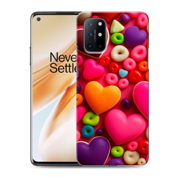 Силиконовый чехол на OnePlus 8T с принтом Сердечки