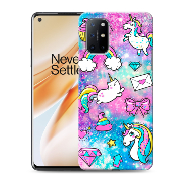 Силиконовый чехол на OnePlus 8T с принтом Единороги Силиконовый чехол на OnePlus 8T с принтом Единороги