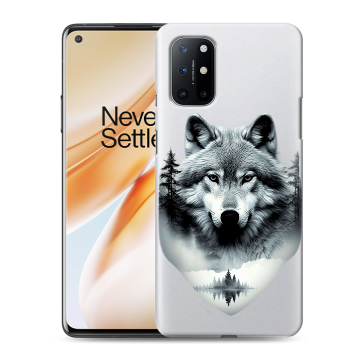 Силиконовый чехол на OnePlus 8T с принтом Волк в лесу