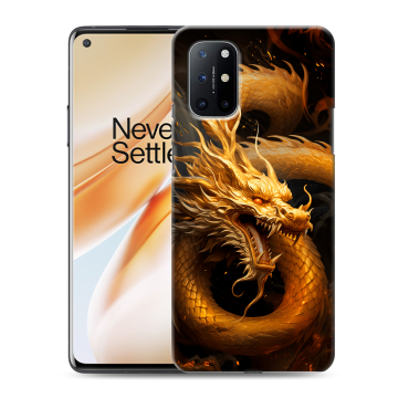 Силиконовый чехол на OnePlus 8T с принтом Золотой дракон