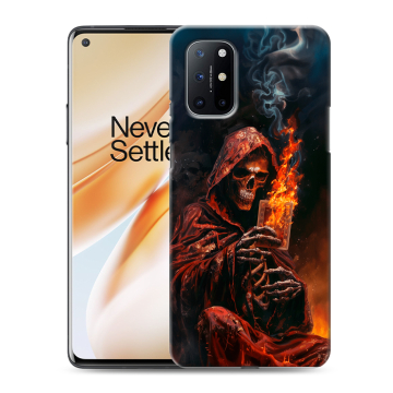 Силиконовый чехол на OnePlus 8T с принтом Скелет и карты