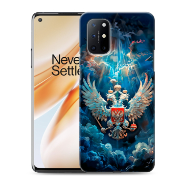 Силиконовый чехол на OnePlus 8T с принтом Герб флаг России