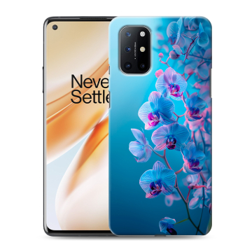 Силиконовый чехол на OnePlus 8T с принтом голубые орхидеи