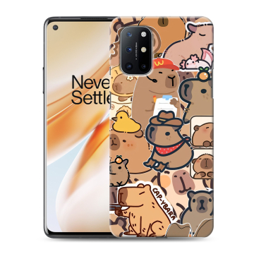 Силиконовый чехол на OnePlus 8T с принтом капибара