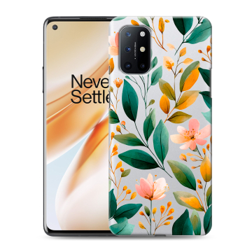 Силиконовый чехол на OnePlus 8T с принтом Цветы паттерн