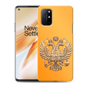 Силиконовый чехол на OnePlus 8T с принтом Герб Флаг России